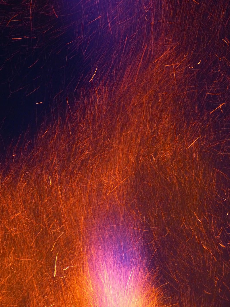 Campfire in the wilderness